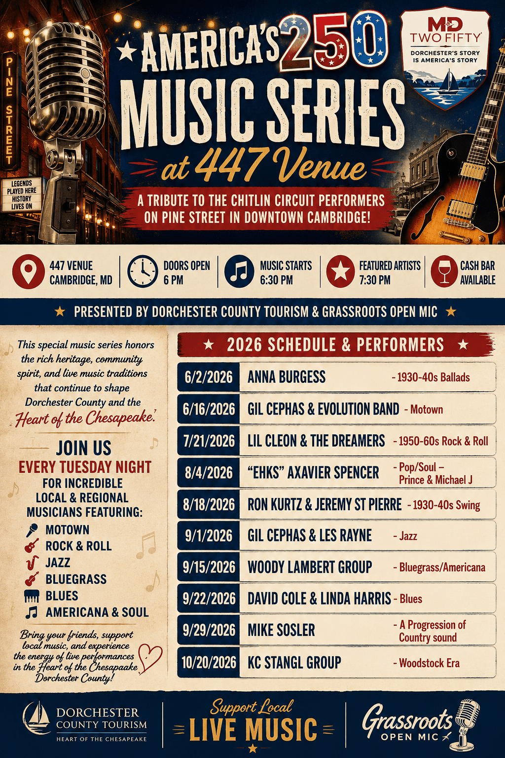 American's 250 Music Series at 447 Venue