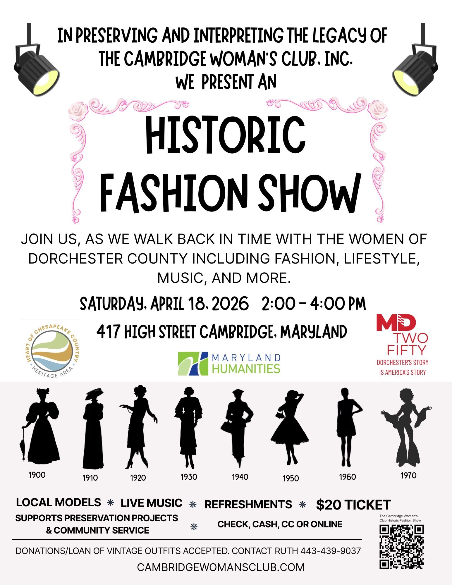 The Cambridge Woman's Club Presents an Historic Fashion Show