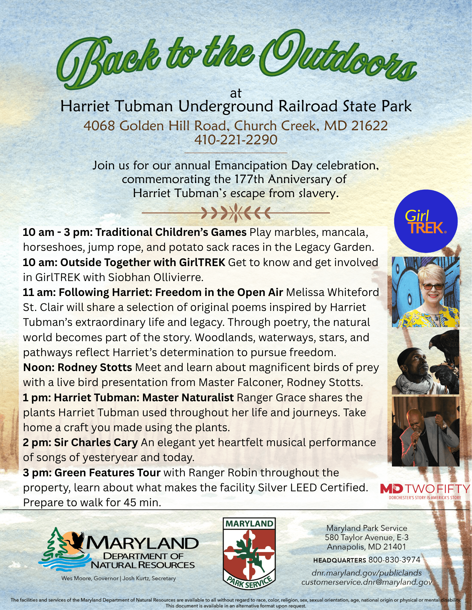 Harriet Tubman Emancipation Celebration: Back to the Outdoors