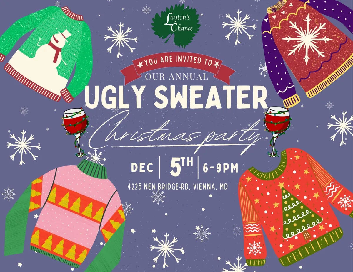 Ugly Christmas Sweater Party at Layton's Chance Winery
