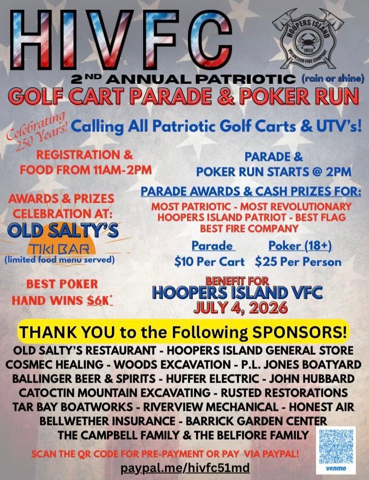 Patriotic Golf Cart Parade & Poker Run