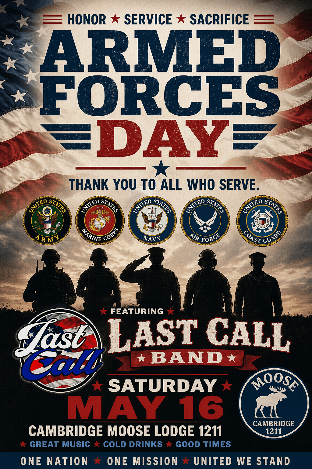 Celebrating Armed Forces Day with Last Call Band