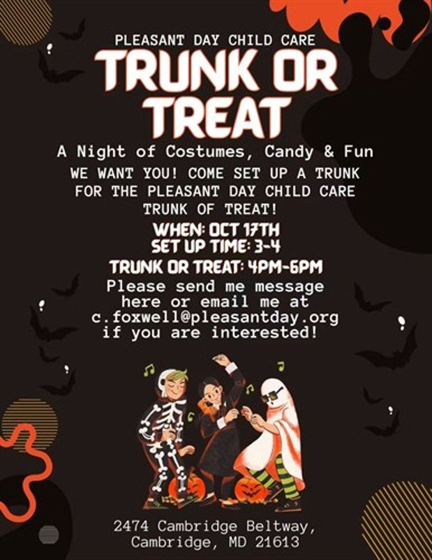 Trunk or Treat with Pleasant Day