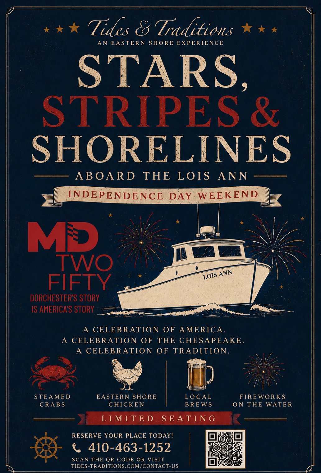 Stars, Stripes & Shorelines Aboard The Lois Ann
