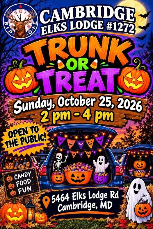 Trunk or Treat at Cambridge Elks #1272