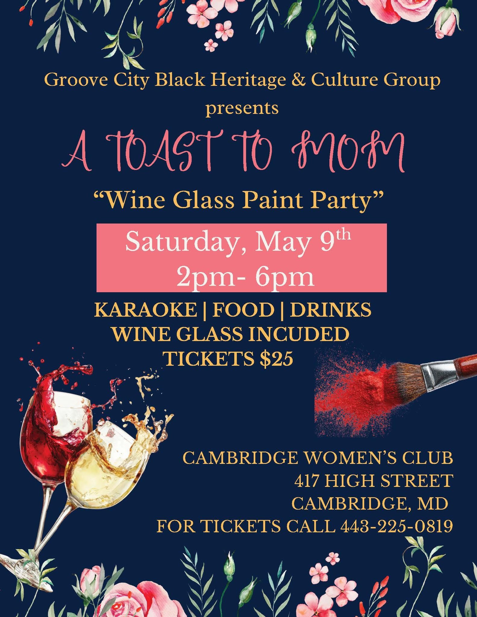 Mother's Day Wine Glass Paint Party