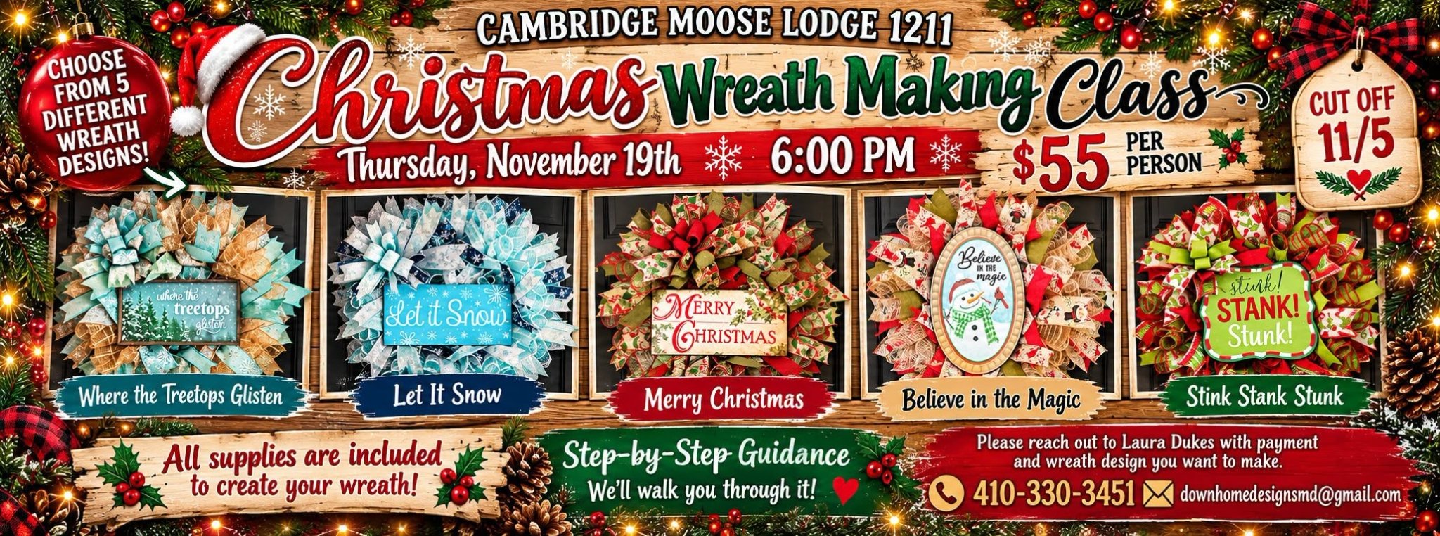 Christmas Wreath Making Class